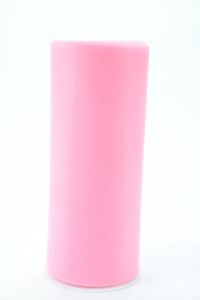 6 Inches Wide x 25 Yard Tulle, Shocking Pink (1 Spool) SALE ITEM